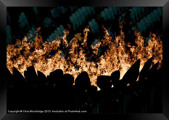 The Olympic Flame Framed Print by Chris Wooldridge