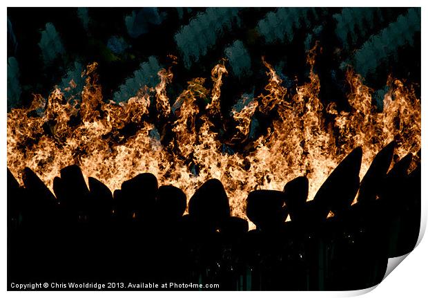 The Olympic Flame Print by Chris Wooldridge