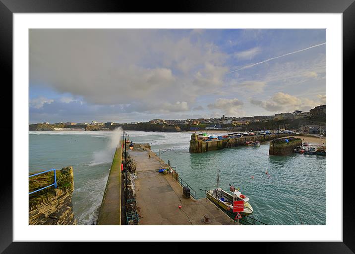 Cornwall: Newquay Harbour Framed Mounted Print by Rob Parsons