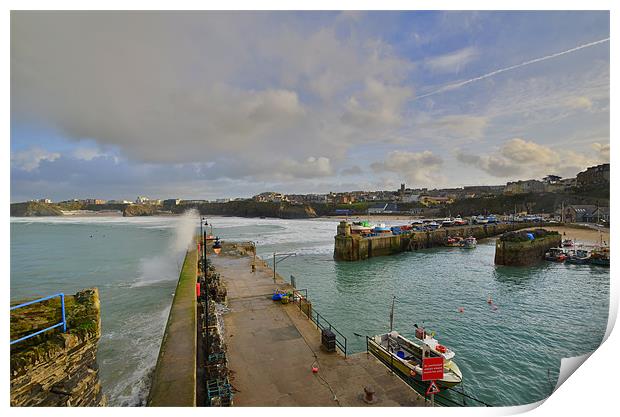 Cornwall: Newquay Harbour Print by Rob Parsons