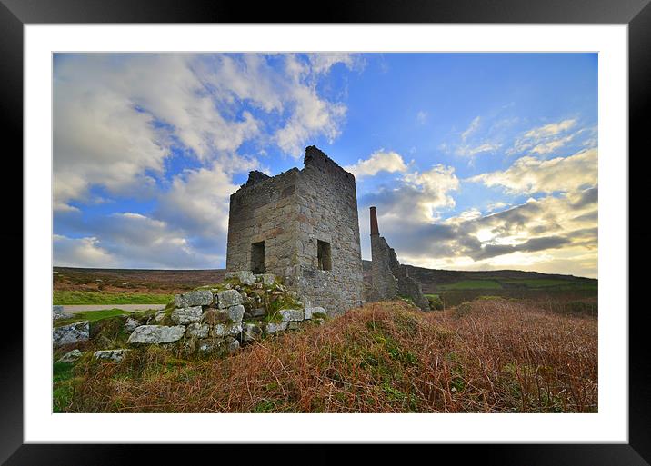 Cornwall: Carn Galver Mine Framed Mounted Print by Rob Parsons