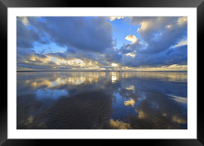 Devon: Saunton Sands Reflections Framed Mounted Print by Rob Parsons