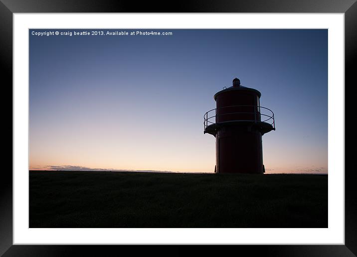 Arbroath Lighthouse at Dawn Framed Mounted Print by craig beattie
