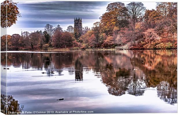 Lymm Dam, Cheshire. Canvas Print by Canvas Landscape Peter O'Connor