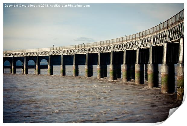 Tay Rail Bridge Print by craig beattie