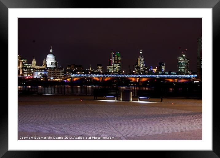 London City Skyline Framed Mounted Print by James Mc Quarrie