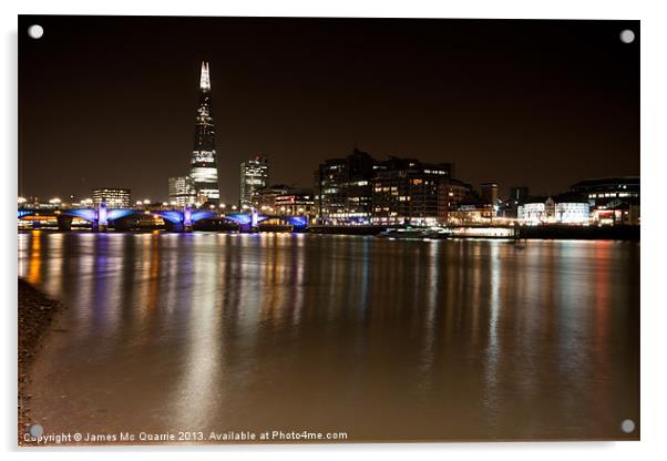 City of London Skyline Acrylic by James Mc Quarrie