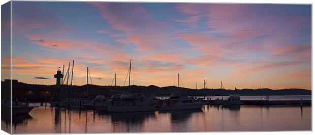 Sunrise, Hobart Dock Canvas Print by
