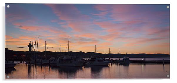 Sunrise, Hobart Dock Acrylic by