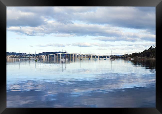 Tasman Bridge from Cornelian Bay Framed Print by