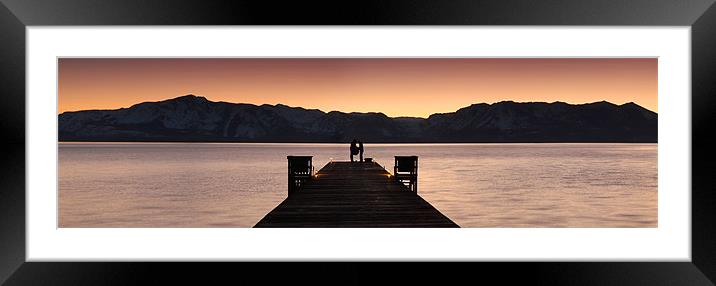 Lake Tahoe Sunset Framed Mounted Print by Matthew Train