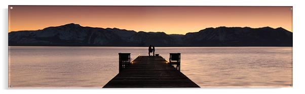Lake Tahoe Sunset Acrylic by Matthew Train