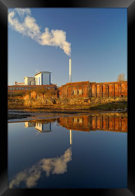 Incinerator Reflections in River Don Framed Print by Darren Galpin