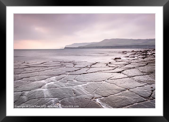 Crazy Paving at Kimmeridge Bay Framed Mounted Print by Chris Frost