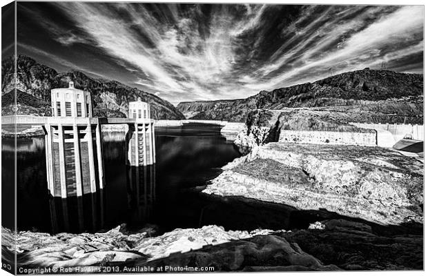 Hoover Dam Reservoir Canvas Print by Rob Hawkins