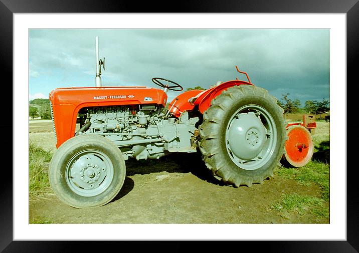 Massey-Ferguson 35 Tractor Framed Mounted Print by Edward Denyer