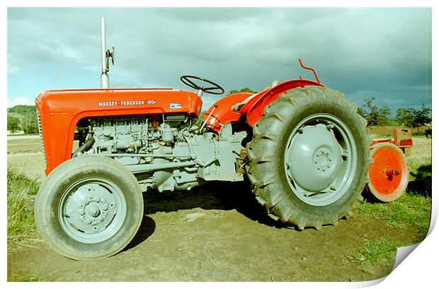 Massey-Ferguson 35 Tractor Print by Edward Denyer