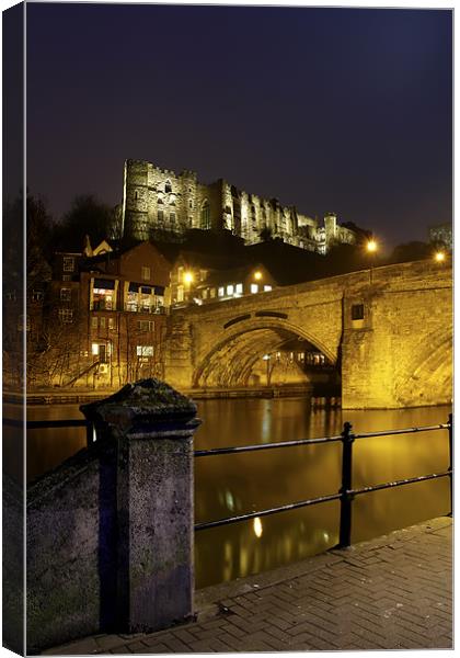 Durham Castle at Night Canvas Print by Kevin Tate