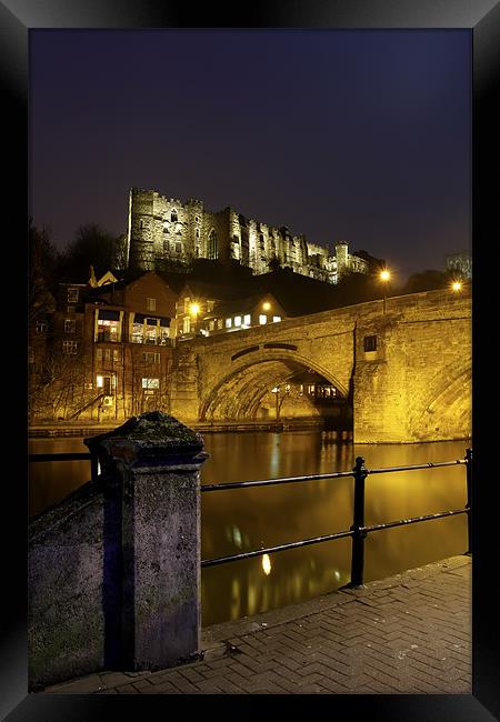 Durham Castle at Night Framed Print by Kevin Tate