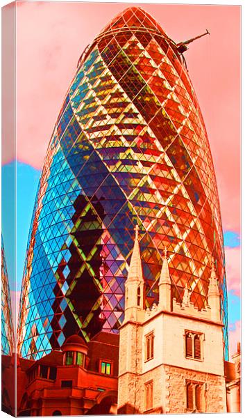 The Gherkin London Canvas Print by Clive Eariss