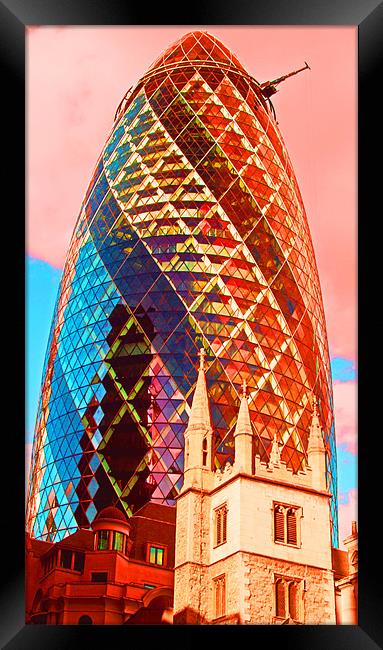 The Gherkin London Framed Print by Clive Eariss