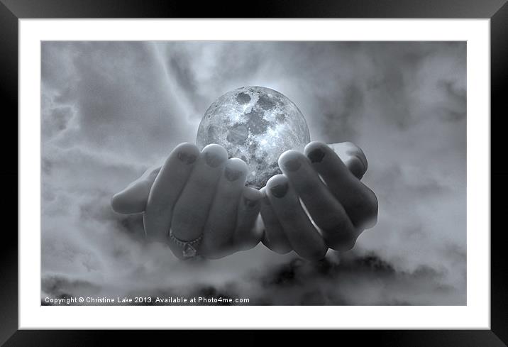 Catch the Moon Framed Mounted Print by Christine Lake