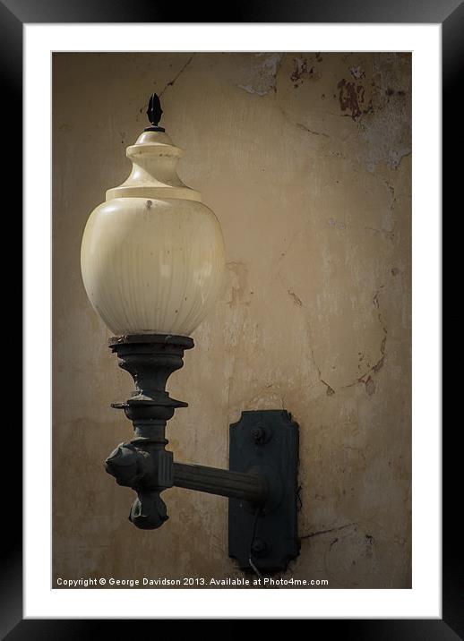 Lamp Framed Mounted Print by George Davidson