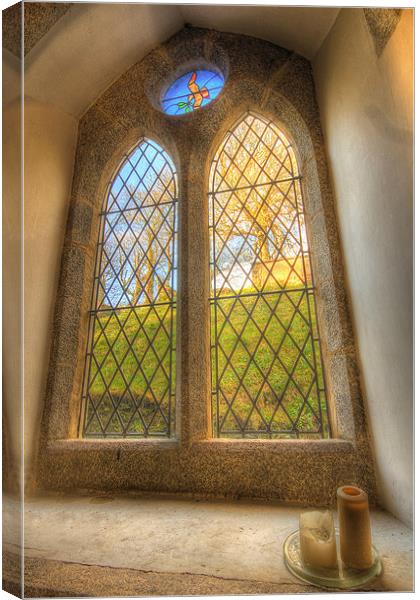 Stained Glass Church window Canvas Print by Dave Bell