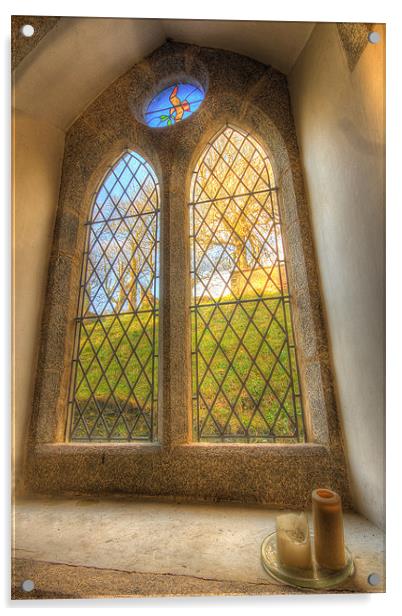 Stained Glass Church window Acrylic by Dave Bell