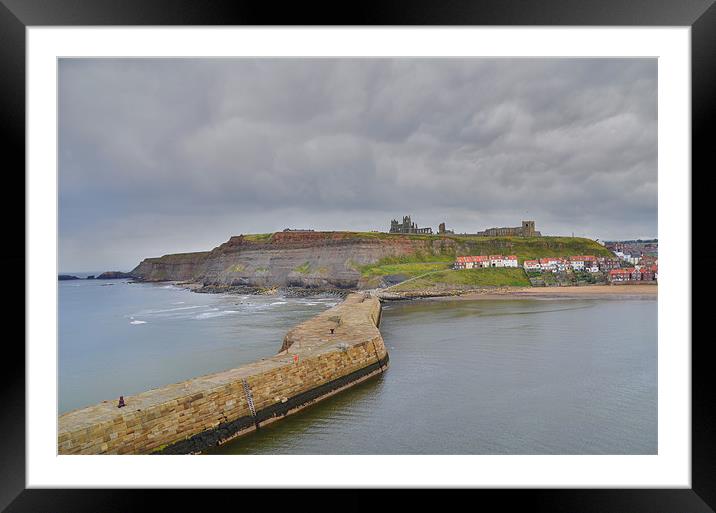 Yorkshire: Whitby Breakwater Framed Mounted Print by Rob Parsons
