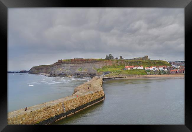 Yorkshire: Whitby Breakwater Framed Print by Rob Parsons