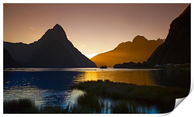Milford Sound Sunset Print by
