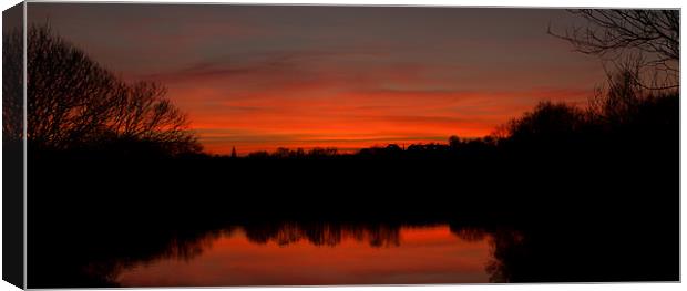 River sunset Canvas Print by Dave Evans