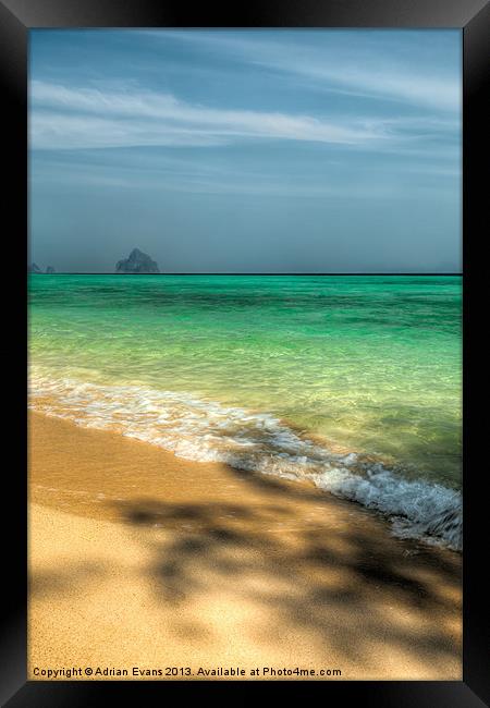 Shaded Sand Framed Print by Adrian Evans
