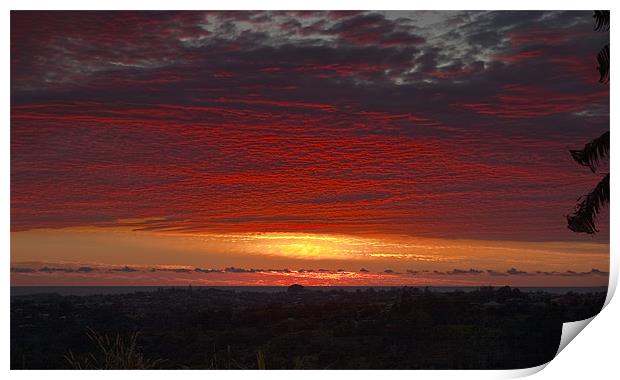 Red Sky at Morning Print by