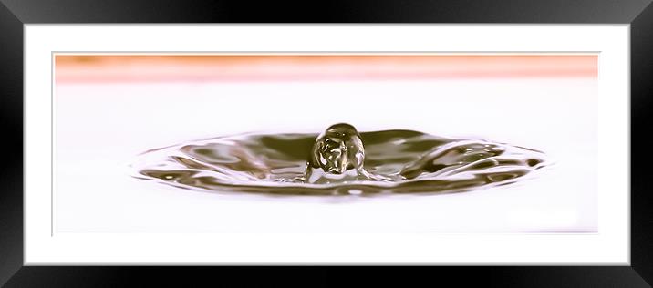 Fluid Art Water Splash Framed Mounted Print by Terry Pearce