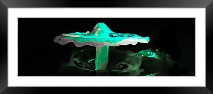Fluid Art droplet splash Framed Mounted Print by Terry Pearce