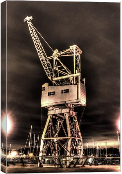 Dockyard crane Canvas Print by jim wardle-young