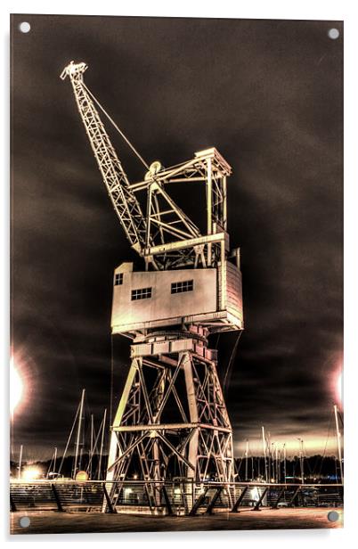 Dockyard crane Acrylic by jim wardle-young