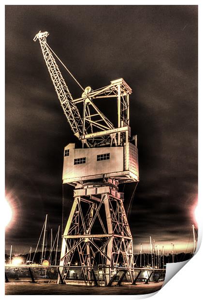 Dockyard crane Print by jim wardle-young