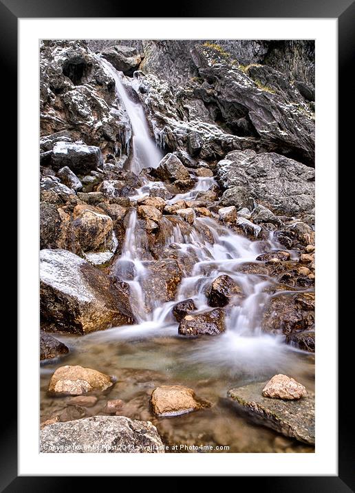 Triplets at Gordale Scar Waterfalls Framed Mounted Print by Chris Frost