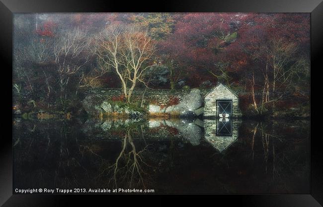 Dinas boathouse Framed Print by Rory Trappe