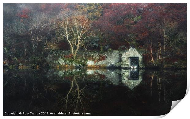 Dinas boathouse Print by Rory Trappe
