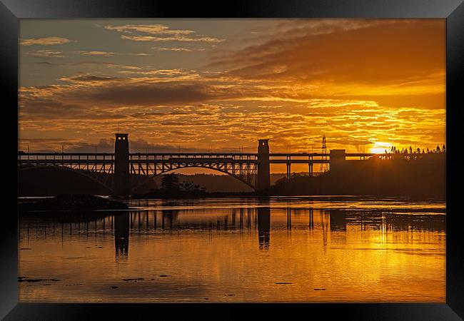 Brittania Bridge Framed Print by Gail Johnson