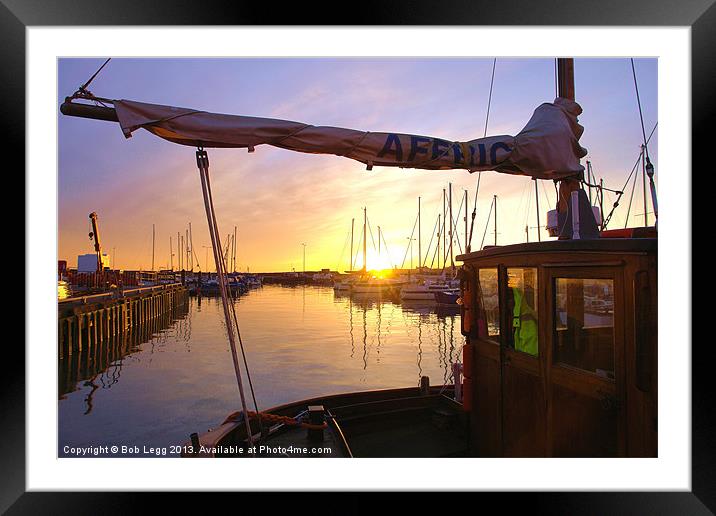 Anstruther Calm Framed Mounted Print by Bob Legg