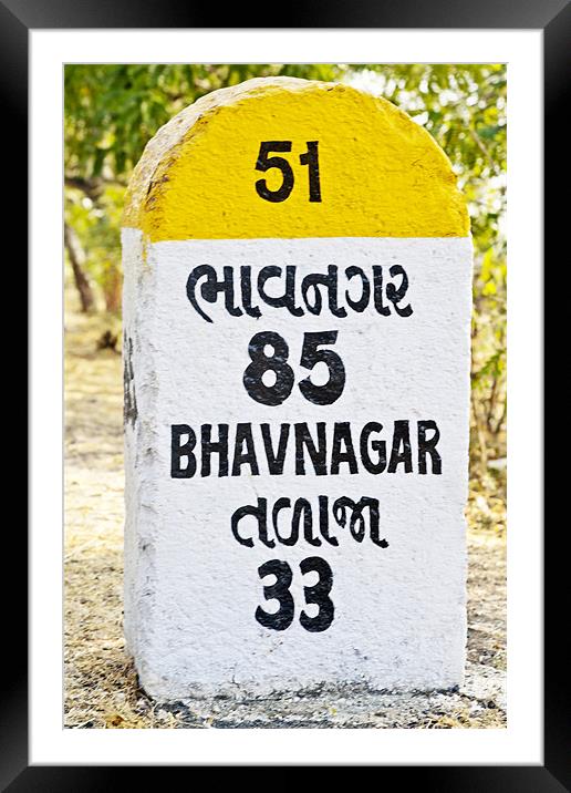Bhavnagar 85 kilometer Framed Mounted Print by Arfabita  