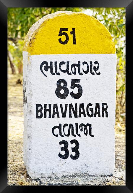 Bhavnagar 85 kilometer Framed Print by Arfabita  