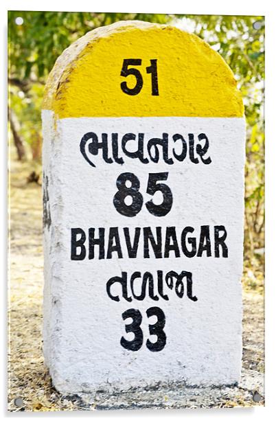 Bhavnagar 85 kilometer Acrylic by Arfabita  