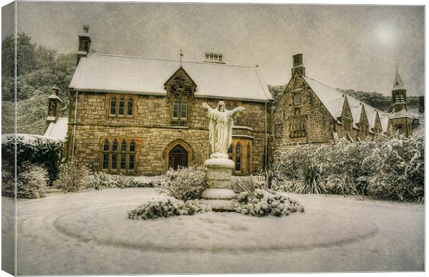 Snow at the Priory Canvas Print by Ian Mitchell