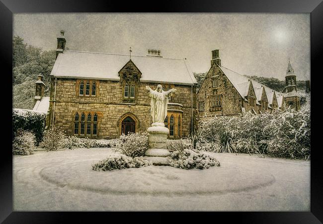 Snow at the Priory Framed Print by Ian Mitchell